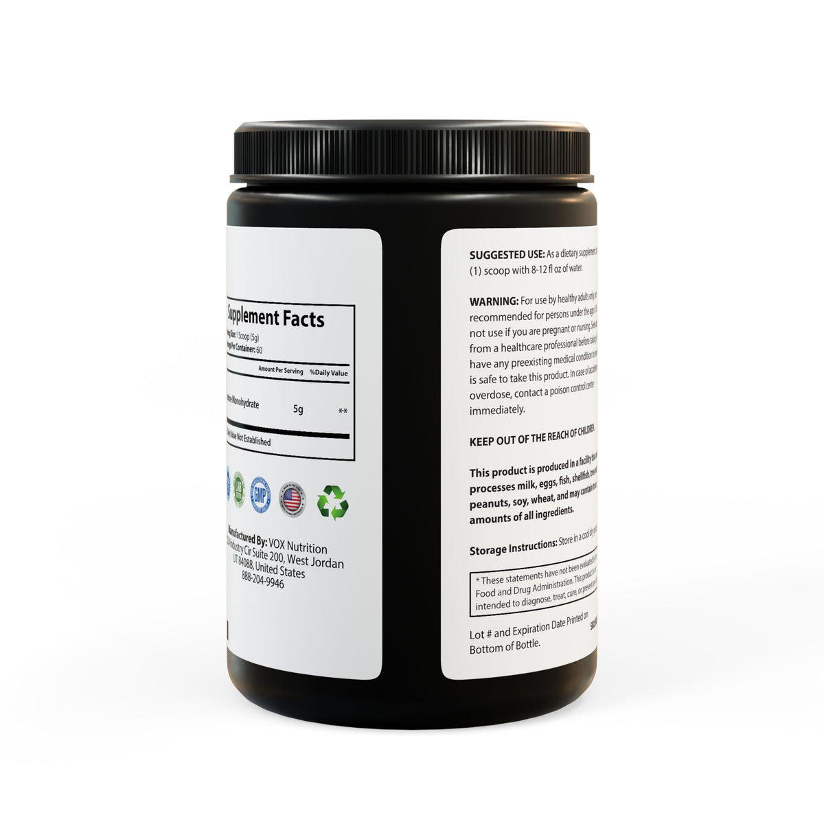 "Flex Up" Creatine Monohydrate Supplement (300g, 10.58oz)