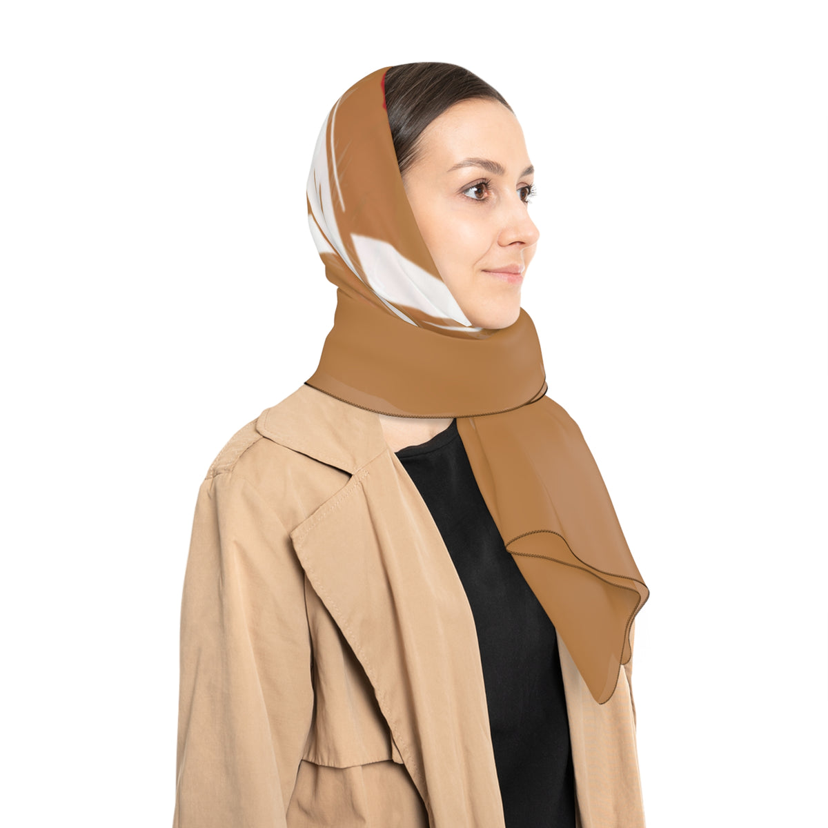 Qissed "Marked By Desire" Silk Scarf - Brown