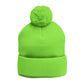 Qissed Embroidered Pom-Pom Beanie