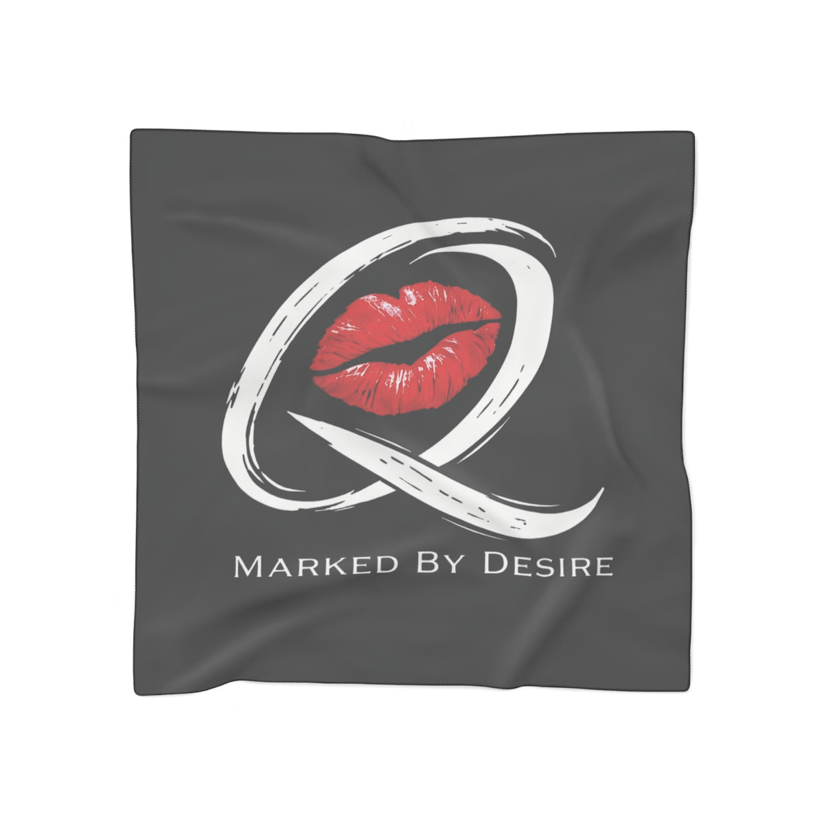 Qissed  "Marked By Desire" Silk Scarf - Black