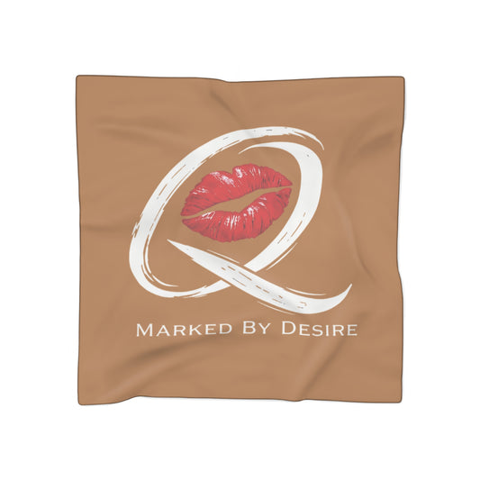 Qissed  "Marked By Desire" Silk Scarf - Brown