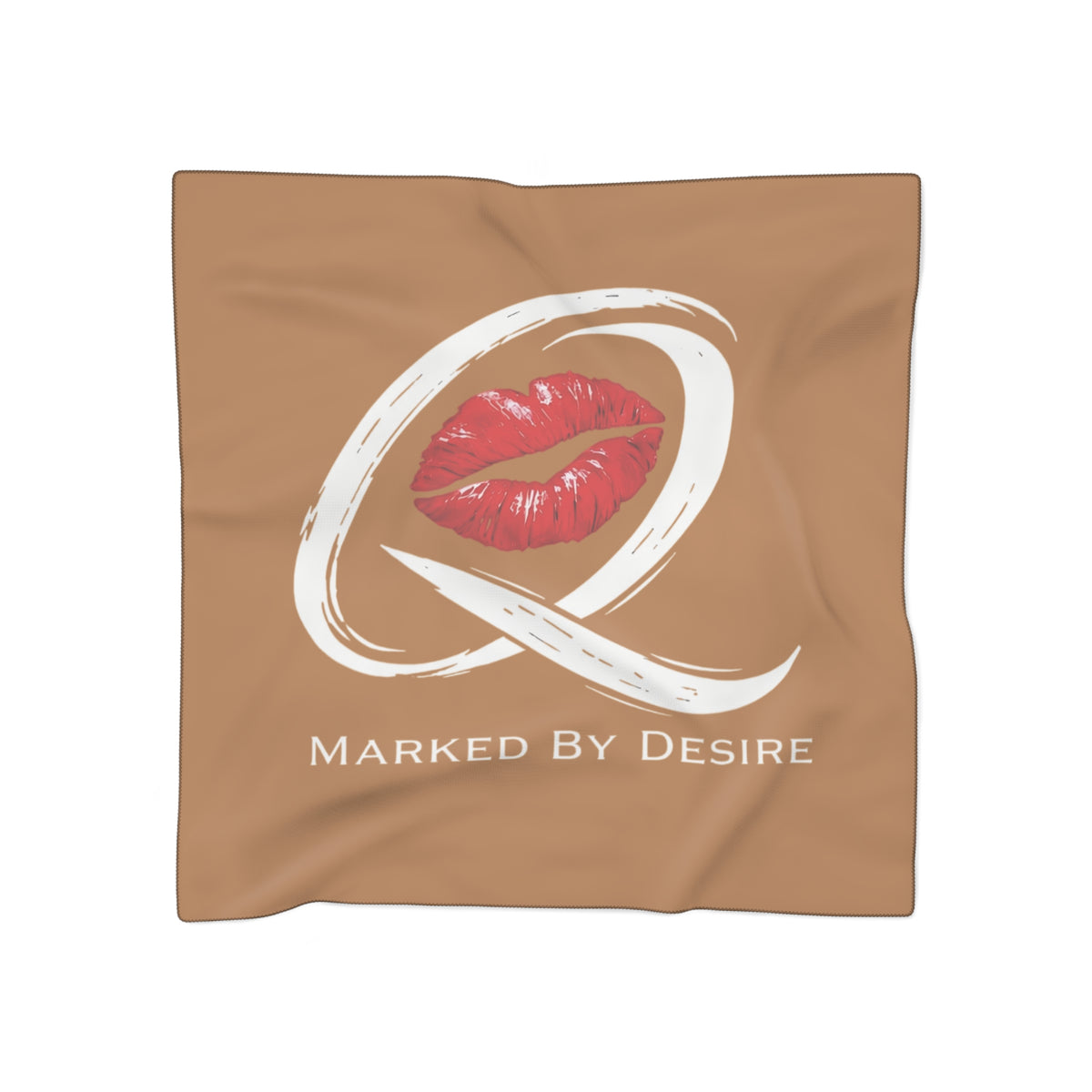 Qissed  "Marked By Desire" Silk Scarf - Brown