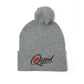 Qissed Embroidered Pom-Pom Beanie