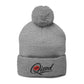 Qissed Embroidered Pom-Pom Beanie