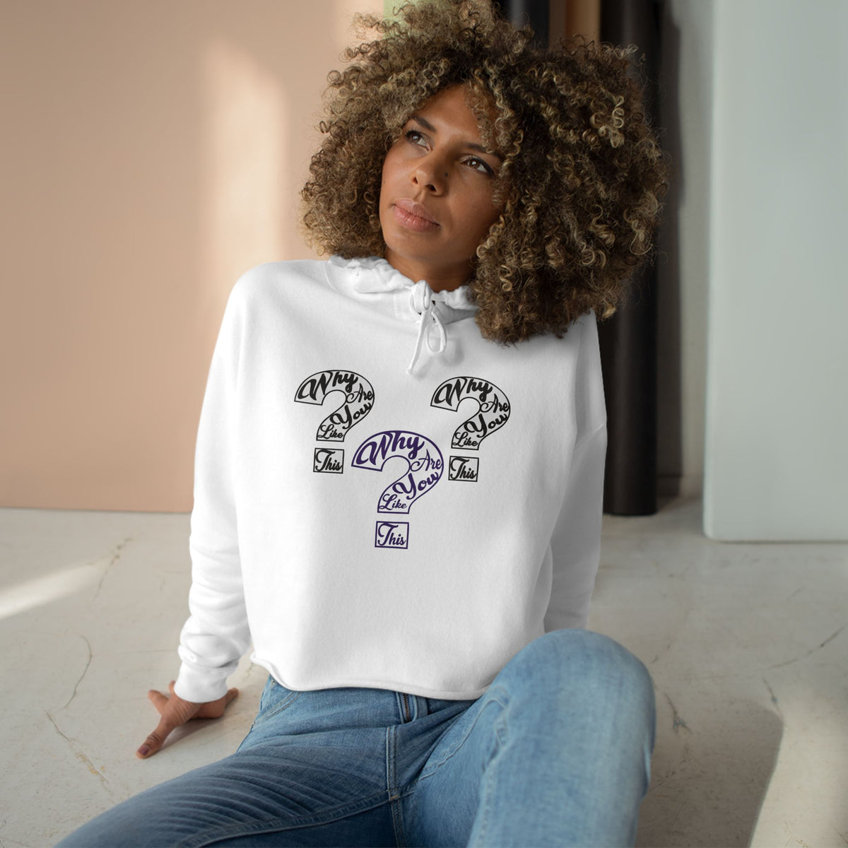 Women's Crop WAYLT Hoodie Grape 3