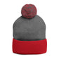 Qissed Embroidered Pom-Pom Beanie
