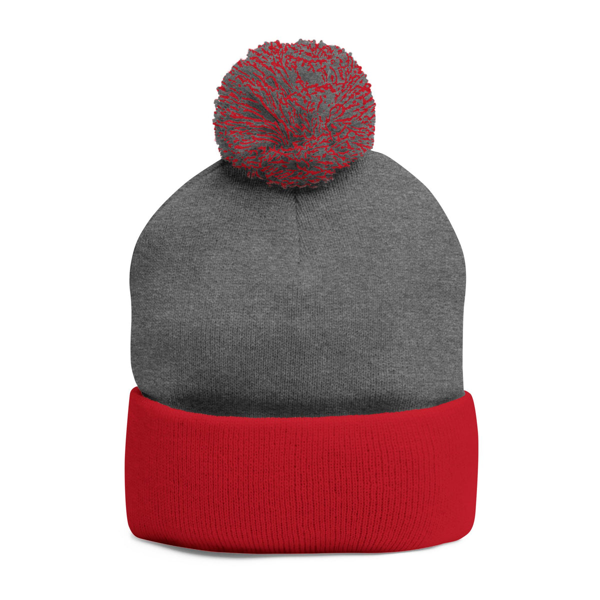 Qissed Embroidered Pom-Pom Beanie