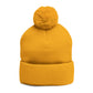 Qissed Embroidered Pom-Pom Beanie