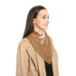 Qissed  "Marked By Desire" Silk Scarf - Brown