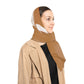 Qissed  "Marked By Desire" Silk Scarf - Brown