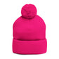 Qissed Embroidered Pom-Pom Beanie