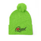 Qissed Embroidered Pom-Pom Beanie
