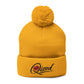 Qissed Embroidered Pom-Pom Beanie